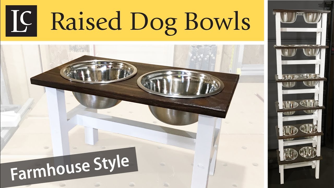 Raised Dog Bowl Stands (Batch Making 6 Farmhouse Style Sets) Complete Build