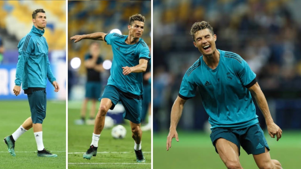 Cristiano Ronaldo last training before match vs Liverpool in Kiev