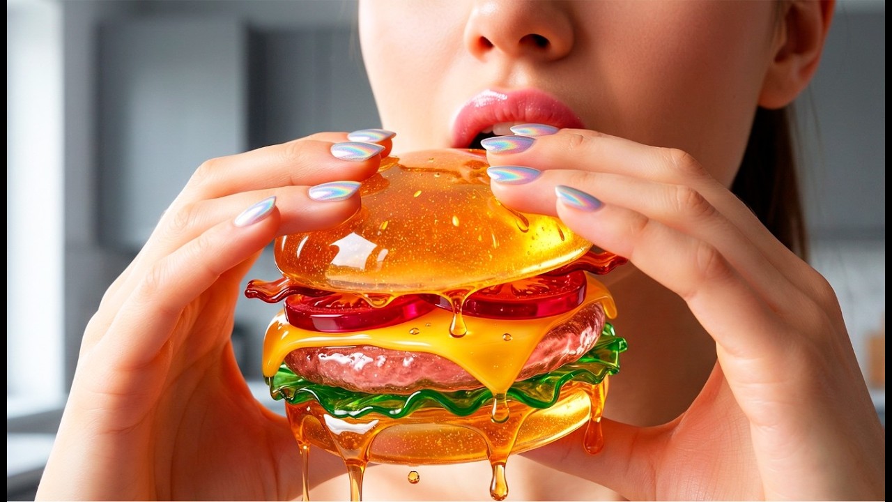 Can't Stop Watching This GLASS Burger Crunch... 😳