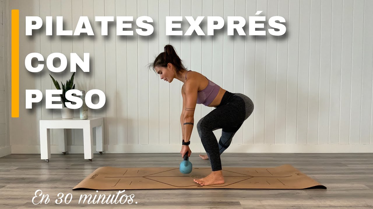 🔥PILATES TOTAL BODY CON PESO PARA GANAR FUERZA EN TODO EL CUERPO🔥 / 30 minutos / todos los niveles.