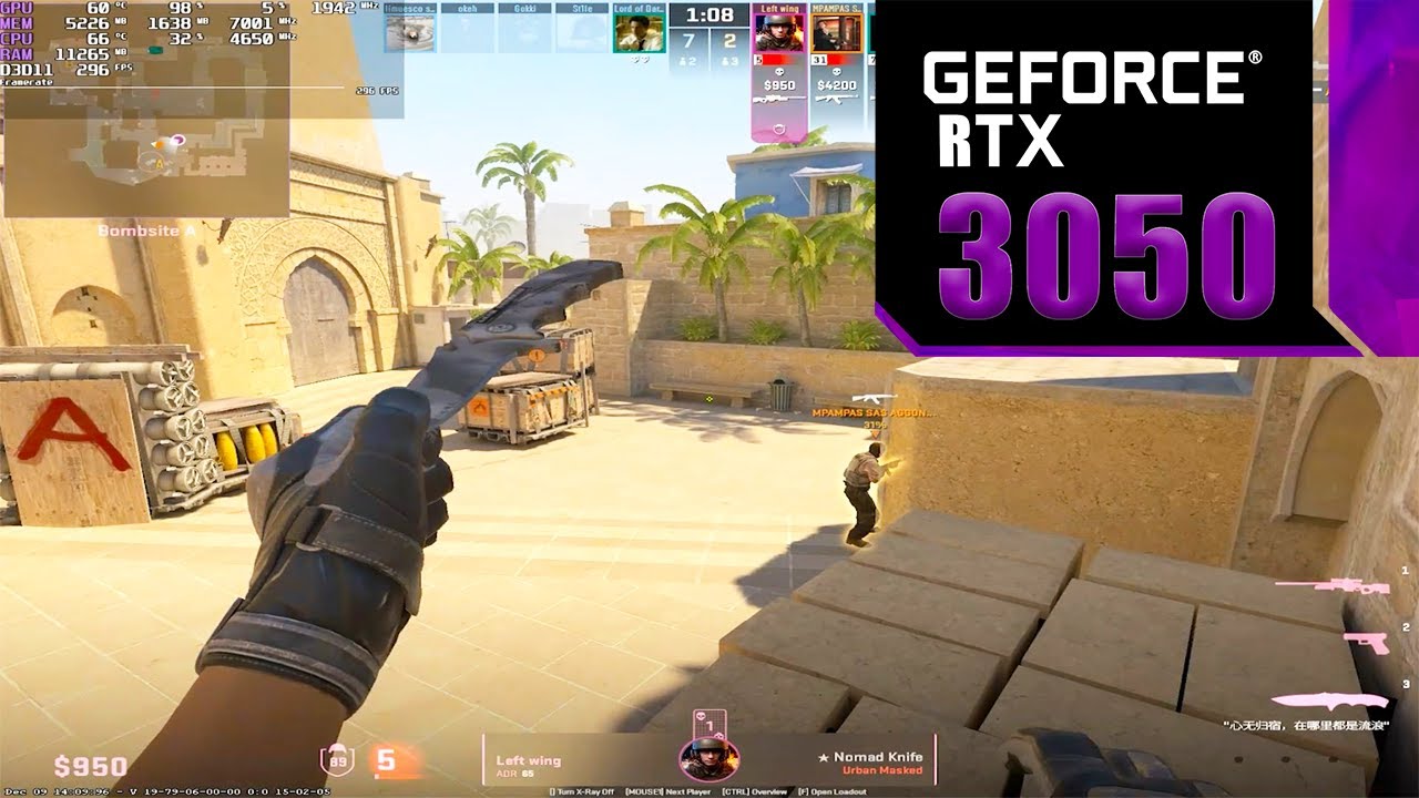 Counter-Strike 2 : ON RTX 3050 + Ryzen 5 5600X