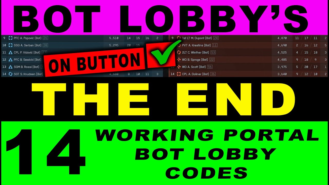 BF6: REDSEC: ALL WORKING BOT LOBBY CODES WORKING AFTER ALL PATCHES! 14 bf6 portal experience codes