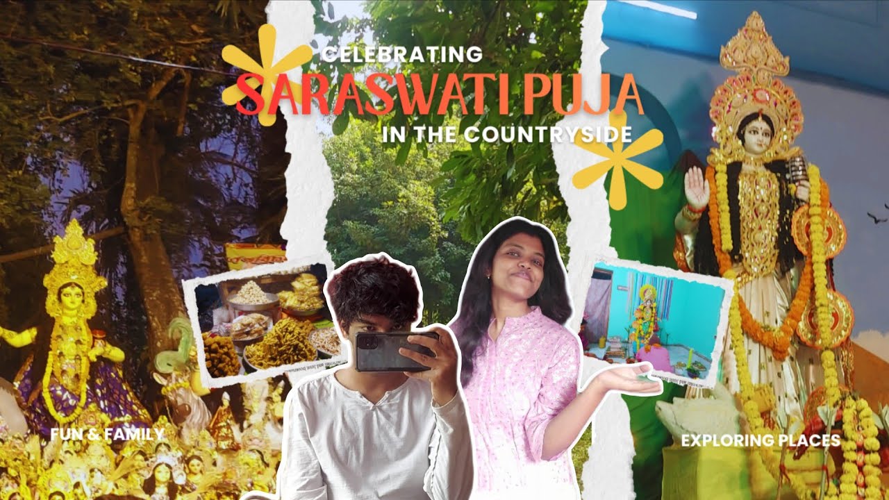 January Diaries📔:Saraswati Puja in the countryside of West Bengal✨