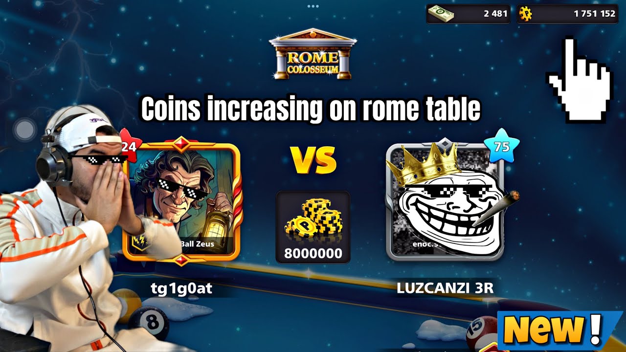 IM BACK !!! | I WON EVERY MATCH ON ROME TABLE 😎 | 8 Ball Pool