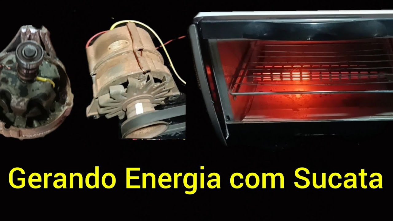 GERANDO ENERGIA COM SUCATA