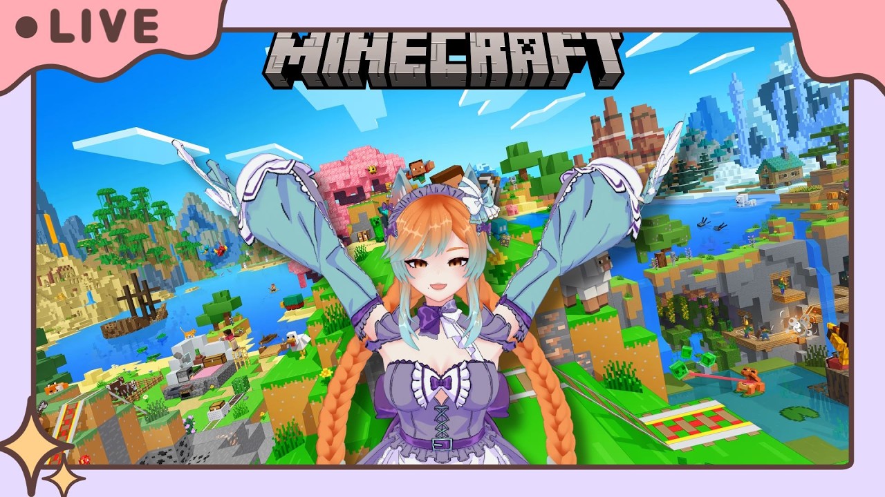 Onee-San is building a home?👻My First SMP! FoxnCraft👻🦊Minecraft🦊💙🧡Live!🧡💙
