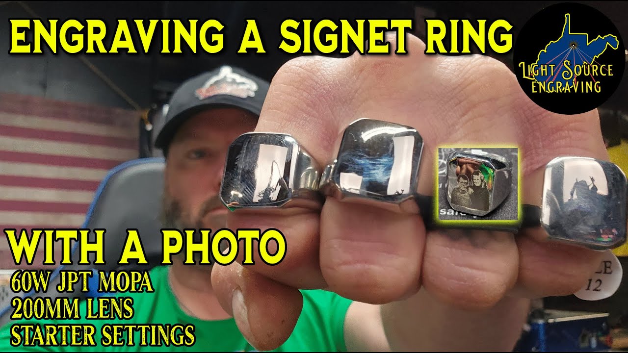 Engraving a Photo onto a Signet Ring with a Fiber Laser