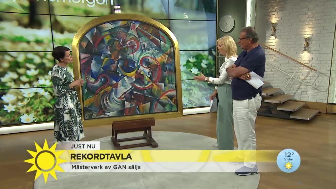 Rekordtavla på besök i Nyhetsmorgons studio - Nyhetsmorgon (TV4)