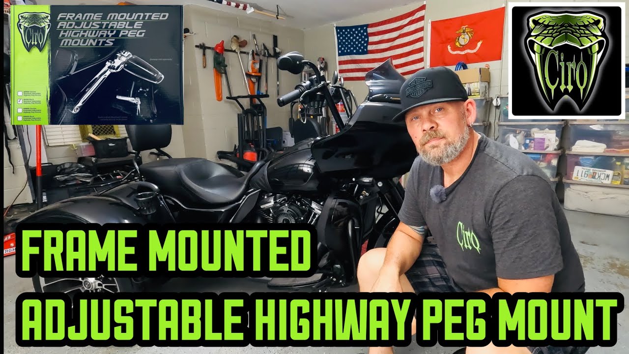 2023 Road Glide 3 - Ciro Frame Mounted Adjustable Highway Peg Mounts