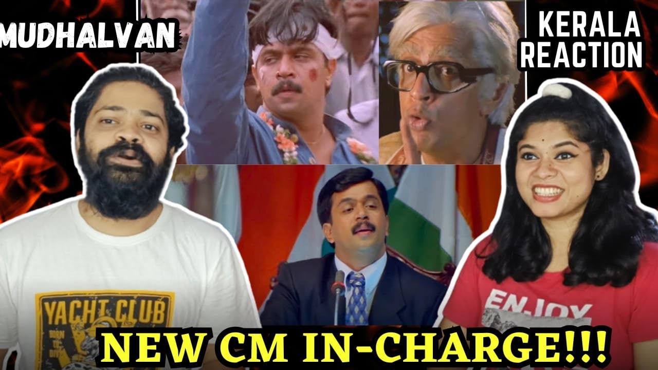 Mudhalvan Pugazh Become CM Scene 8 REACTION | Malayalam | Arjun | Shankar | AR Rahman