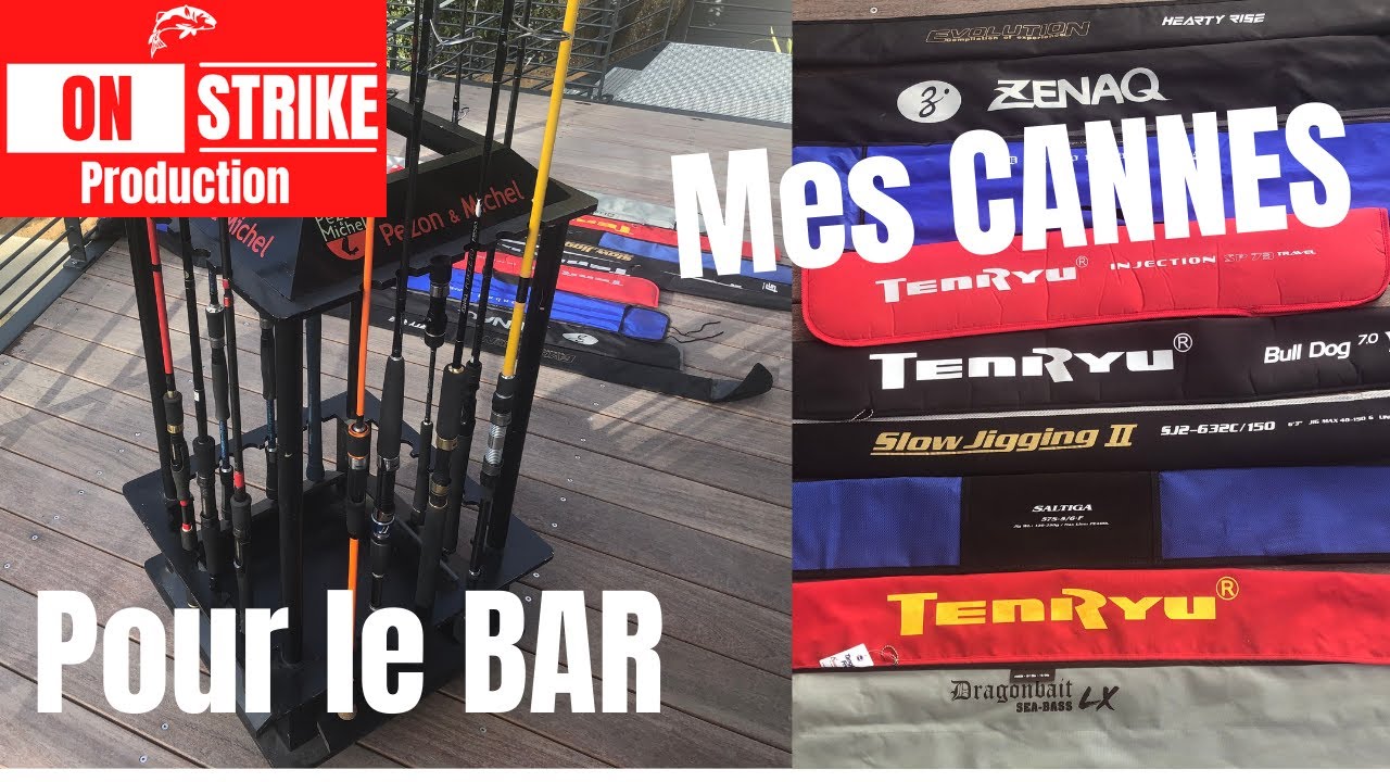 P&Ecirc;CHE du BAR: mes CANNES pour sa p&ecirc;che (Tenryu, Smith, Illex, Hearty Rise & bien d'autres)