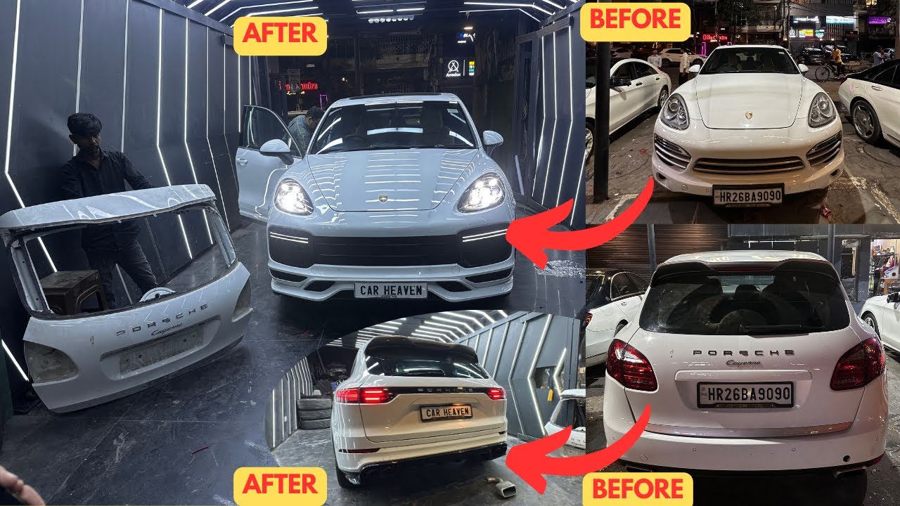 Porsche Cayenne Restoration: An Old Porsche Converted into a New One ✅ | Porsche Modified 2025 India
