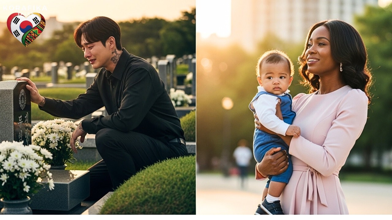 The Korean mafia boss cries at his lover’s grave — unaware she is alive, watching him with a child!!