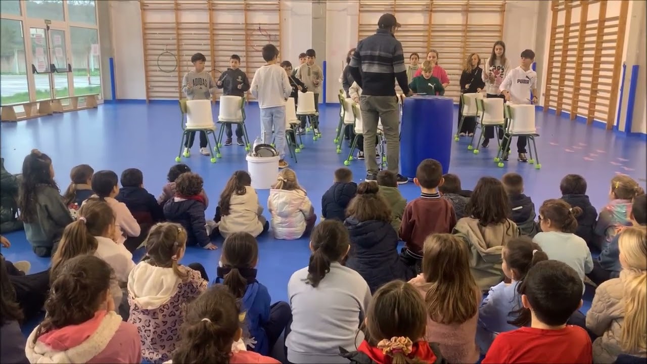 Ecopercusión. Alumnado 5º EP CEIP Os Muíños