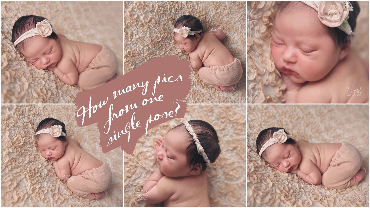 HOW MANY different PICTURES can you take of a NEWBORN baby in ONE POSE - choosing different ANGLES