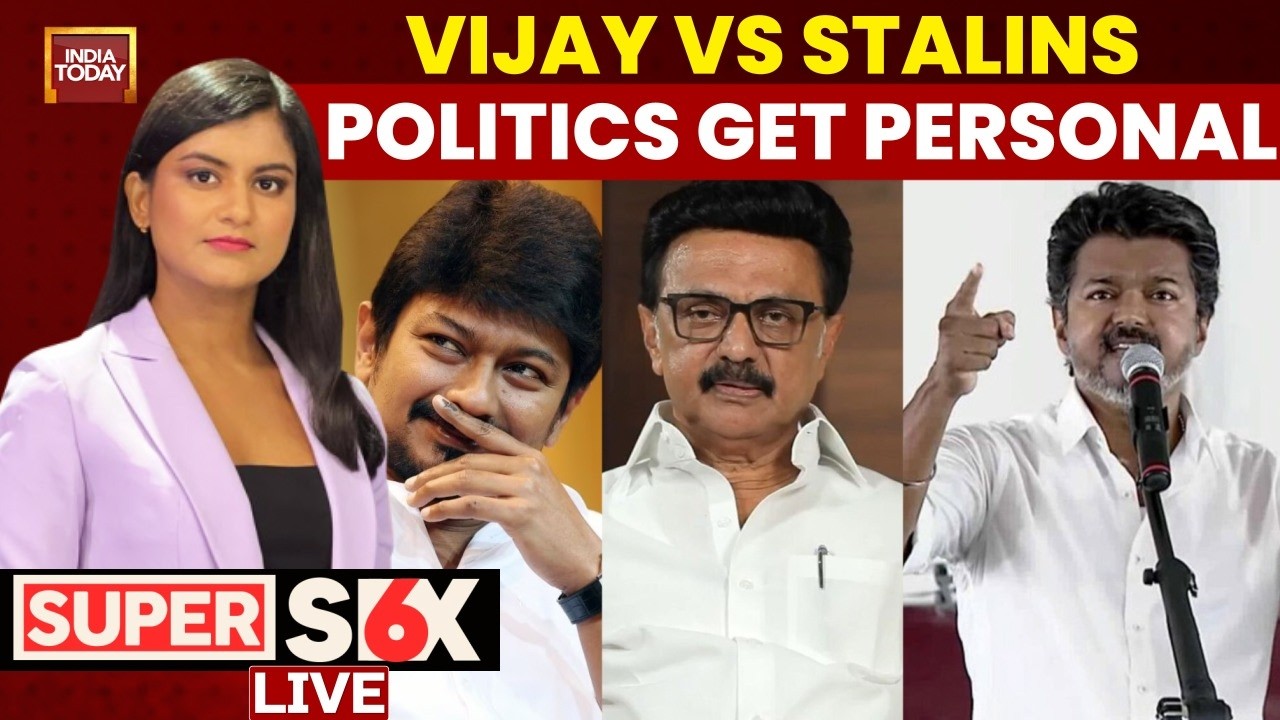 Live: Vijay vs Stalins | Politics Get Personal For Tamil Nadu CM Vijay | TVK vs DMK | Super Six