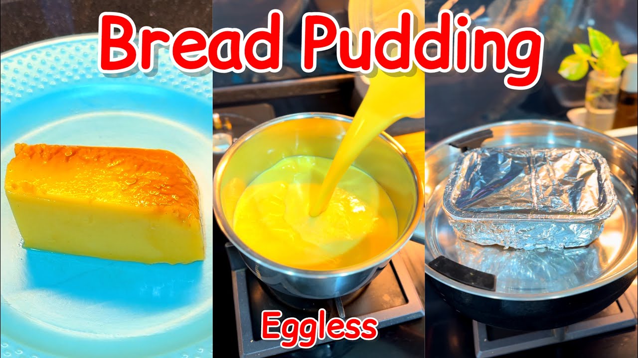 BREAD PUDDING | Eggless Pudding Recipe | Quick Bread Pudding Recipe | Food Vlog @adeliciousbowl