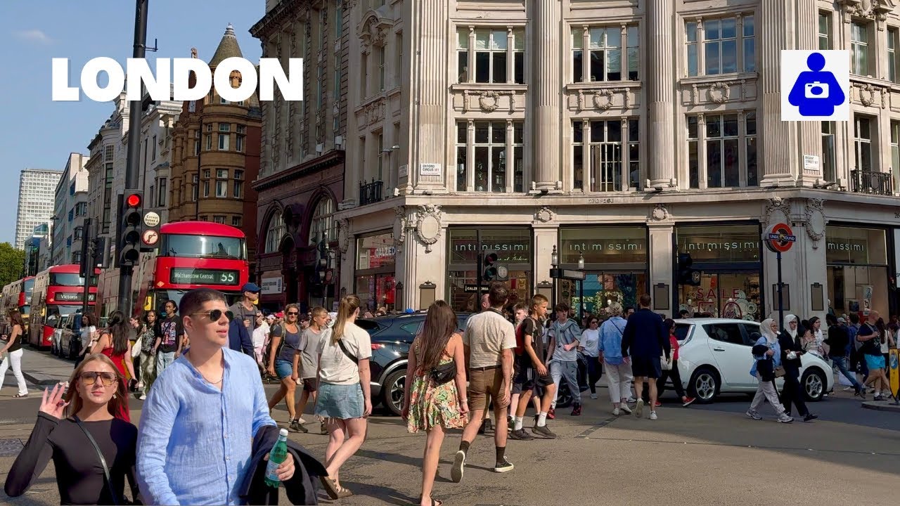 London Summer Walk 🇬🇧 OXFORD STREET, Marble Arch to Tottenham Court Rd | Central London Walking Tour