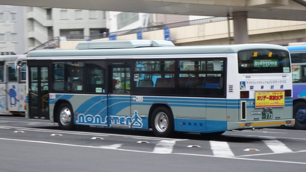 【3DFHD】関東鉄道 1931MT(ISUZU ERGA) 水戸駅北口⇒大工町 走行音＆右側車窓('15.6.11夕)