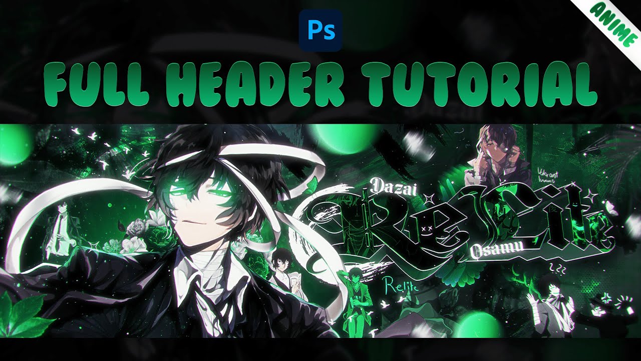 How to make *THE BEST* 3d Text Anime Header in PHOTOSHOP (2022) | FREE PSD AT 200 LIKES