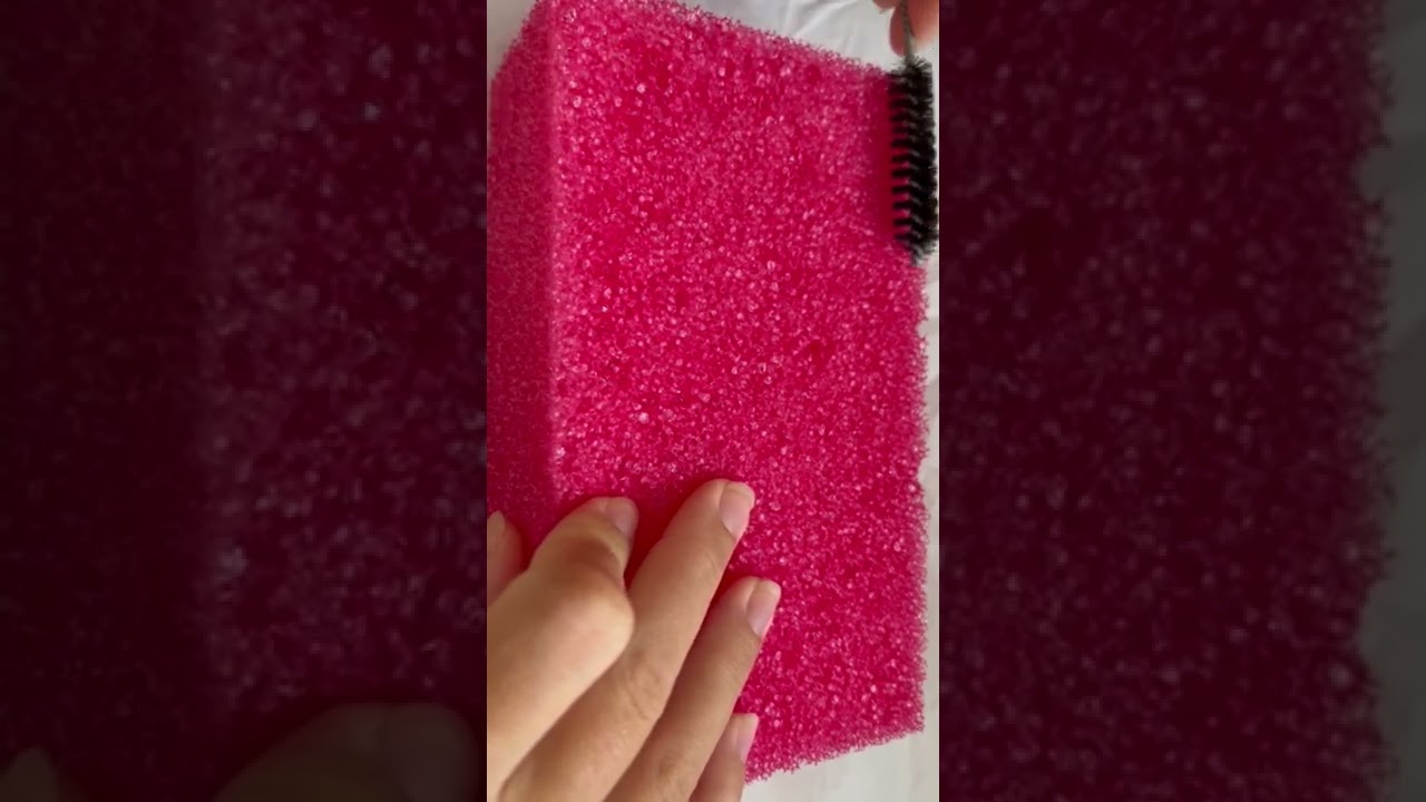 ASMR Letter Tracing on a Plastic Sponge - no talking