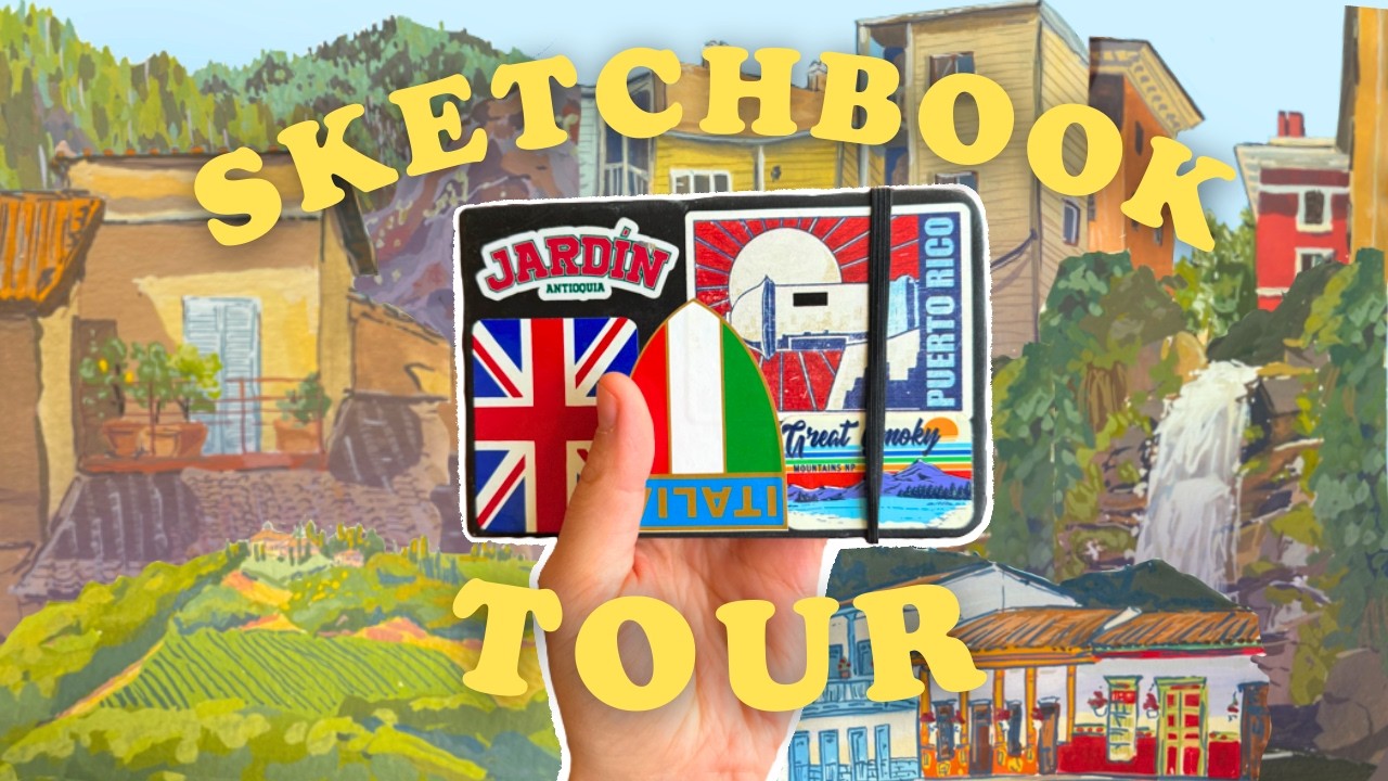 sketchbook tour ✦ plein air paintings from around the world