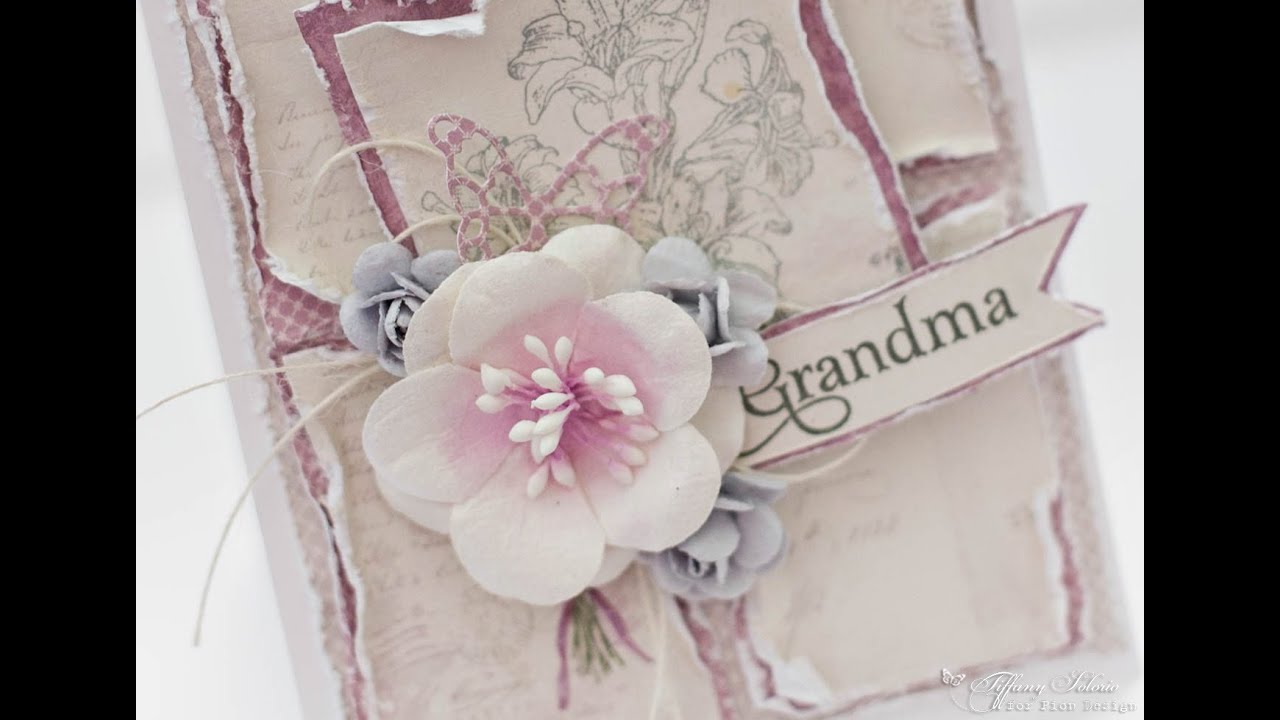 Shabby chic card tutorial for Mothers day.
