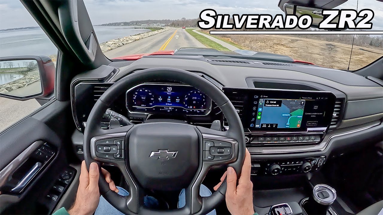 Living With the New Chevrolet Silverado ZR2 - Daily Driving an Off Road Pickup (POV Binaural Audio)