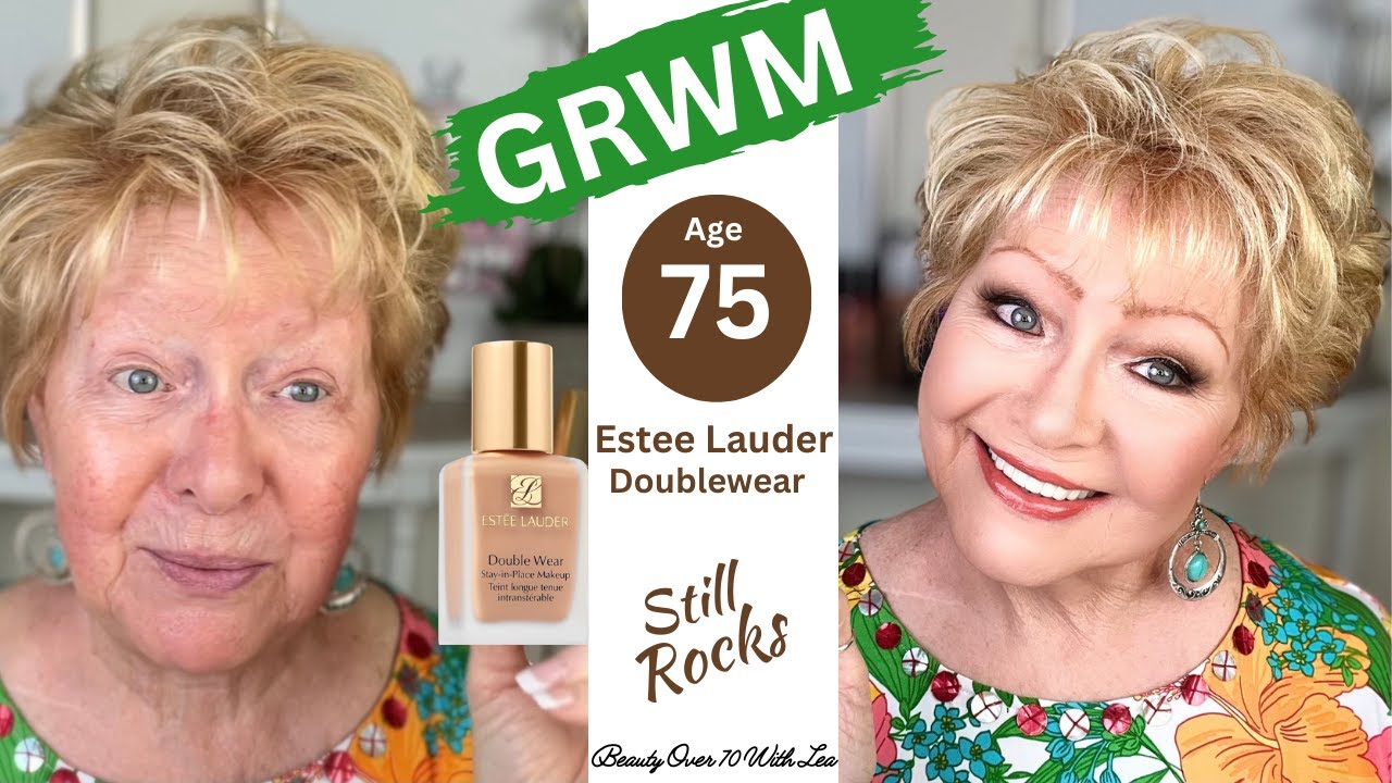 ESTEE LAUDER DOUBLE WEAR FOUNDATION #grwm #maturebeauty