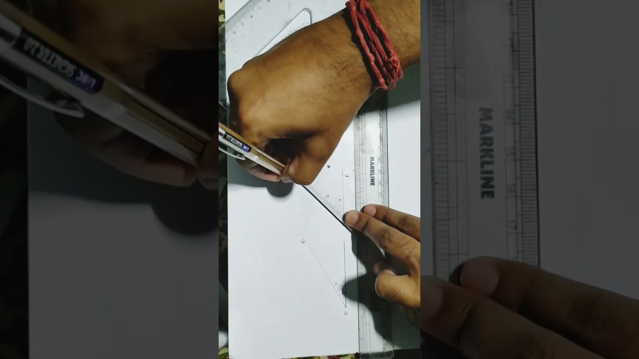 How to draw 30/45/60/75  degree lines using set squares
