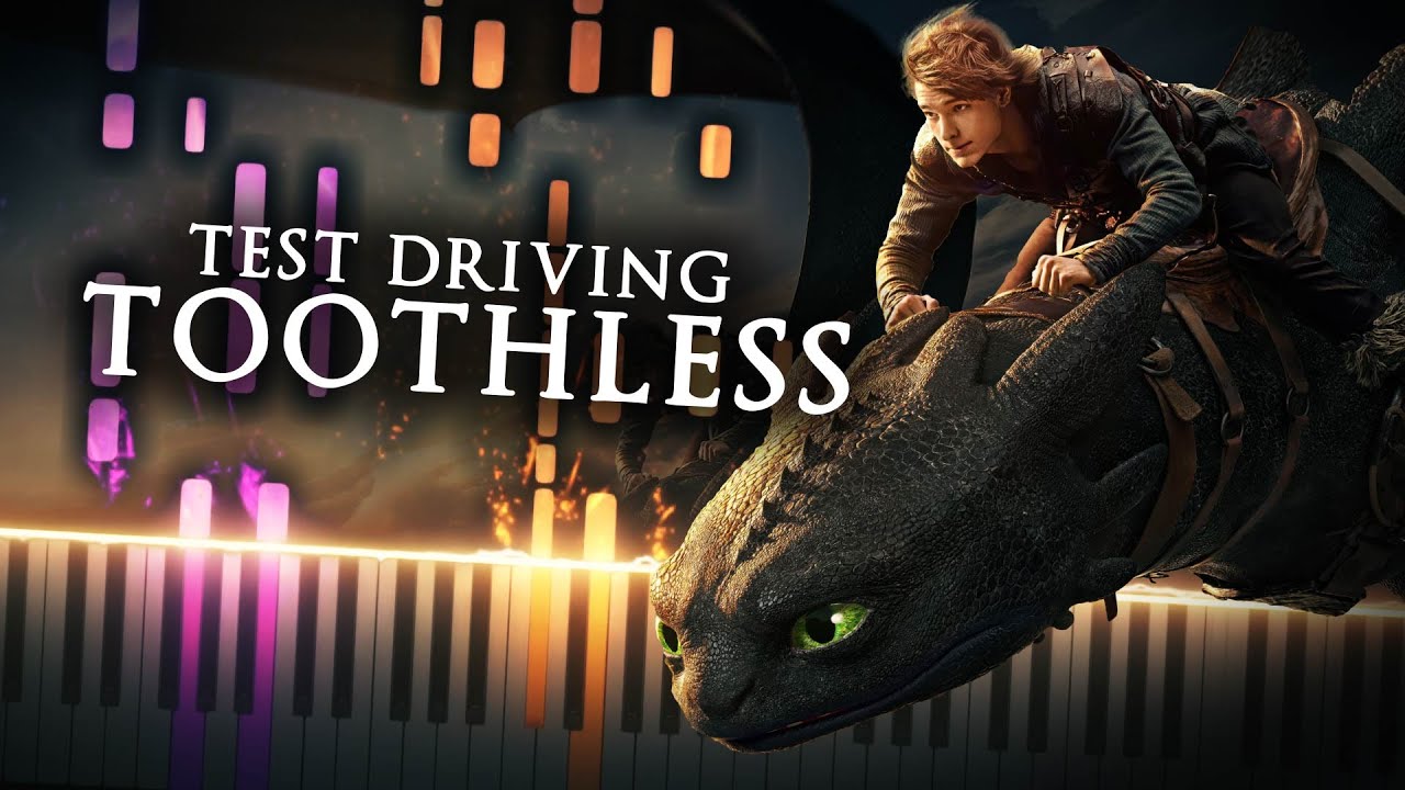 Test Driving Toothless - How to Train Your Dragon (Synthesia Piano Tutorial)