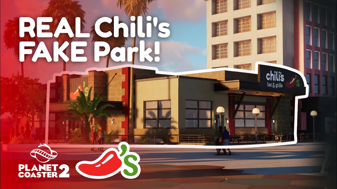 I built a Chili's in my Theme Park! 🌶️ | Planet Coaster 2 | Mod Pod Springs (#2)
