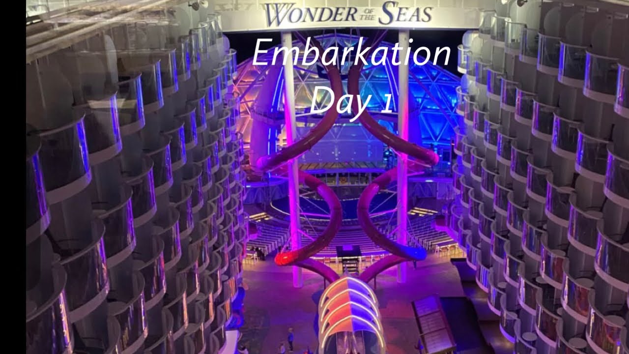 Royal Caribbean Wonder of the Seas Embarkation & Sailaway party ~ Day 1