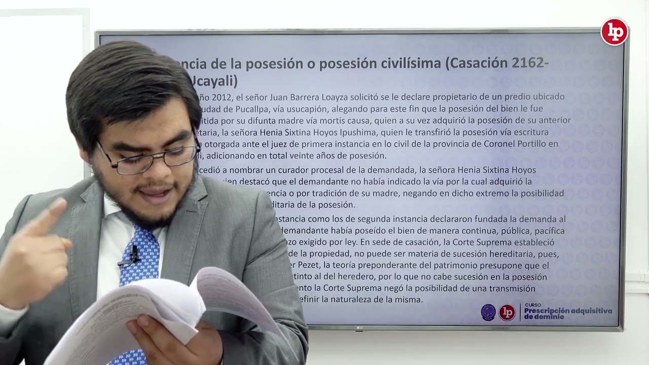 ¿Se puede heredar la posesión para consumar la prescripción adquisitiva? |Joao Jiménez Salas
