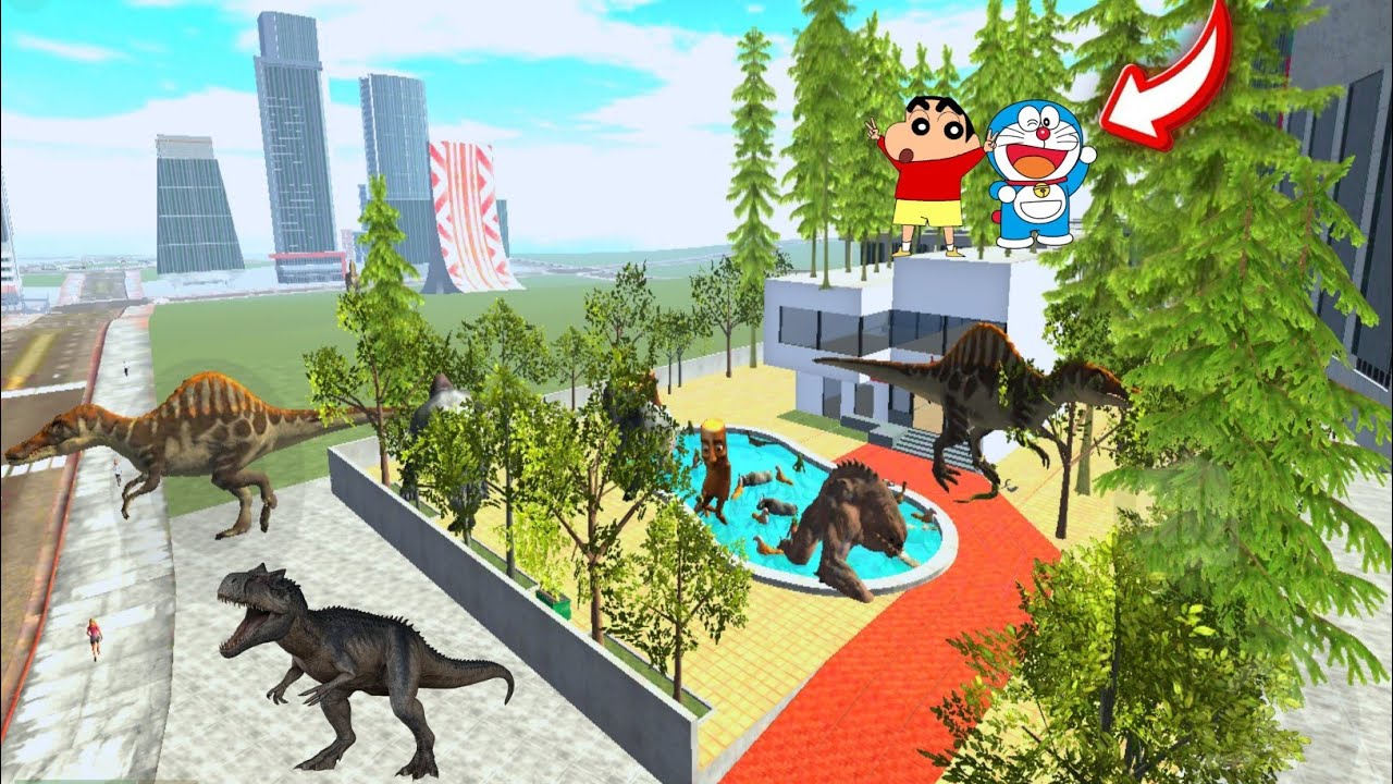 The Scary Animals From Jurassic Park Have Entered My House 🏠Android Gameplay| Indian Bike Driving 3D