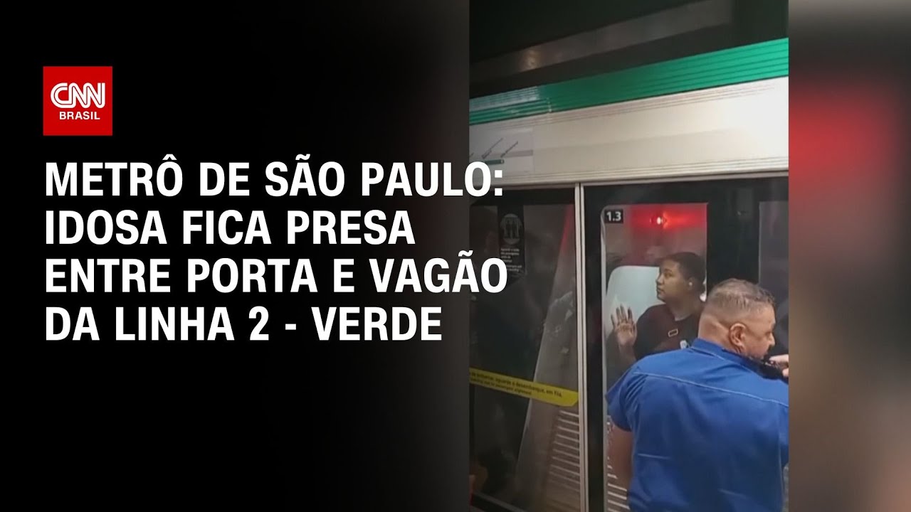 Mulher fica presa entre porta e vagão de metrô de São Paulo | CNN 360°