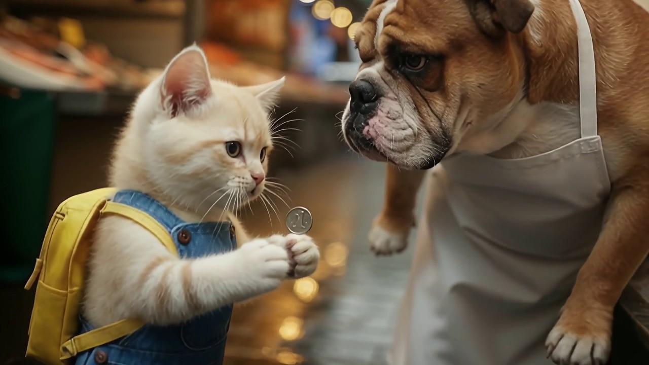 🐾 Brave Little Kitten Jeannie's Secret Mission! 🐱 Surprise Fish for Mom!