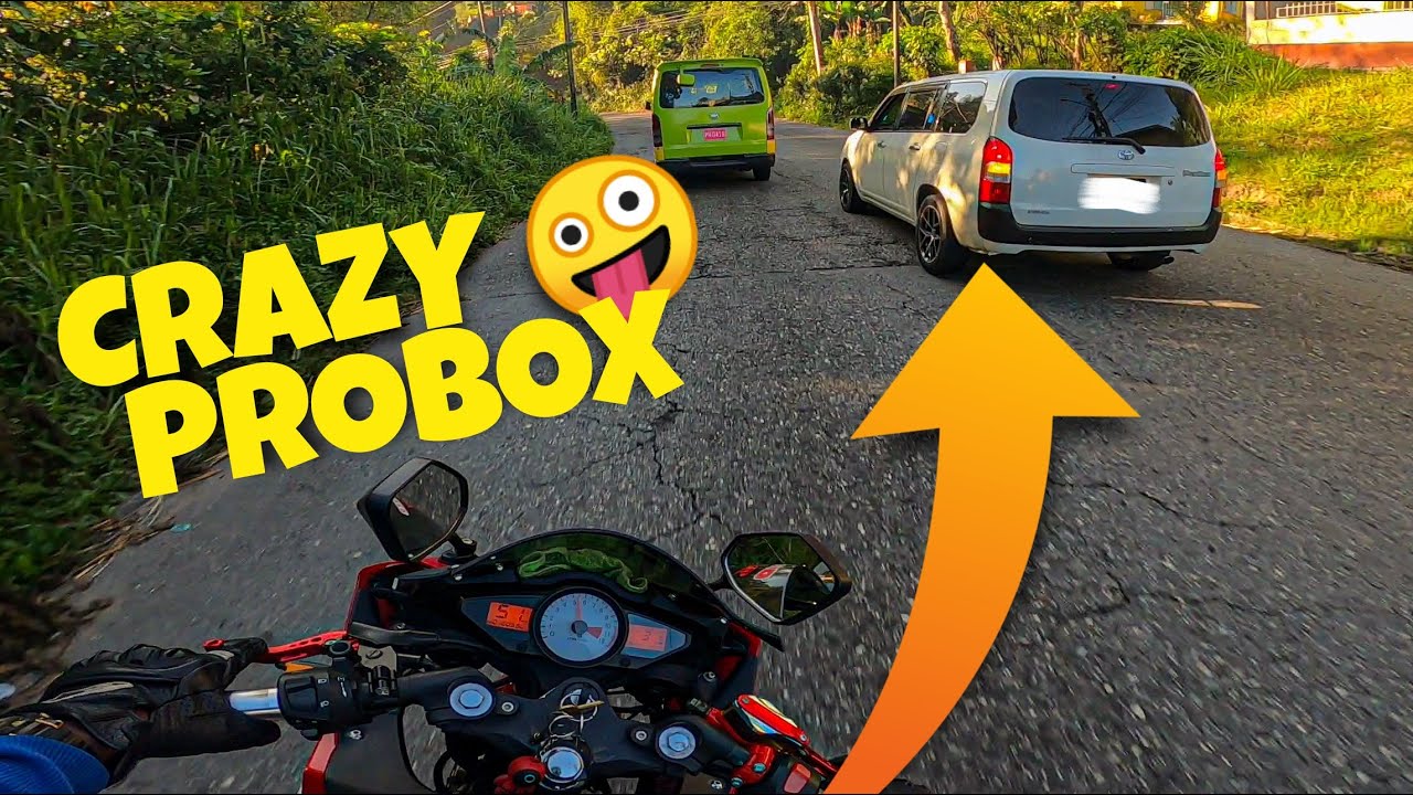 Running Down A Mad Driver In a TOYOTA PROBOX | Jamaican Bike Life 🇯🇲