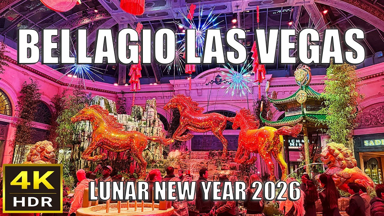 Bellagio Las Vegas Walk - January 2026 - Lunar New Year Conservatory