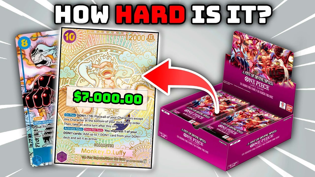 Насколько СЛОЖНО вытащить 24-каратную золотую карту Луффи SP или Manga Rare в OP-11? (One Piece TCG)