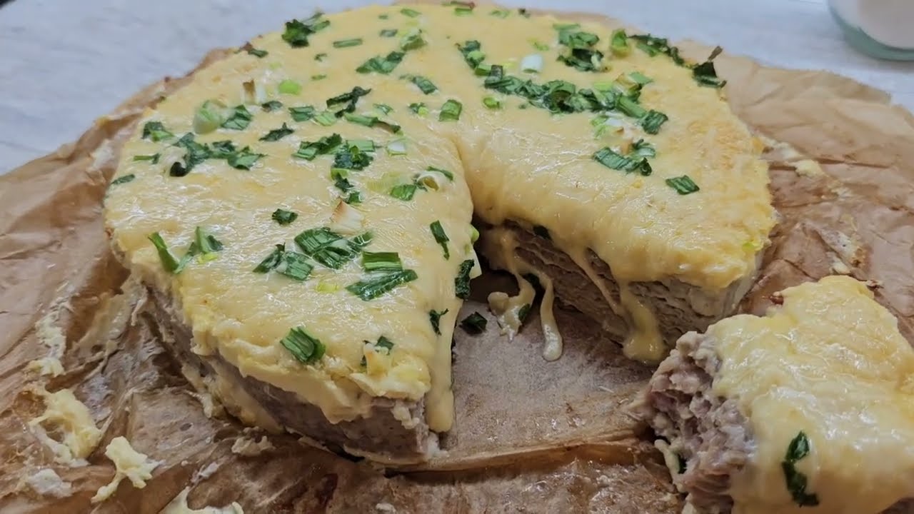 Вафельный пирог !🧀