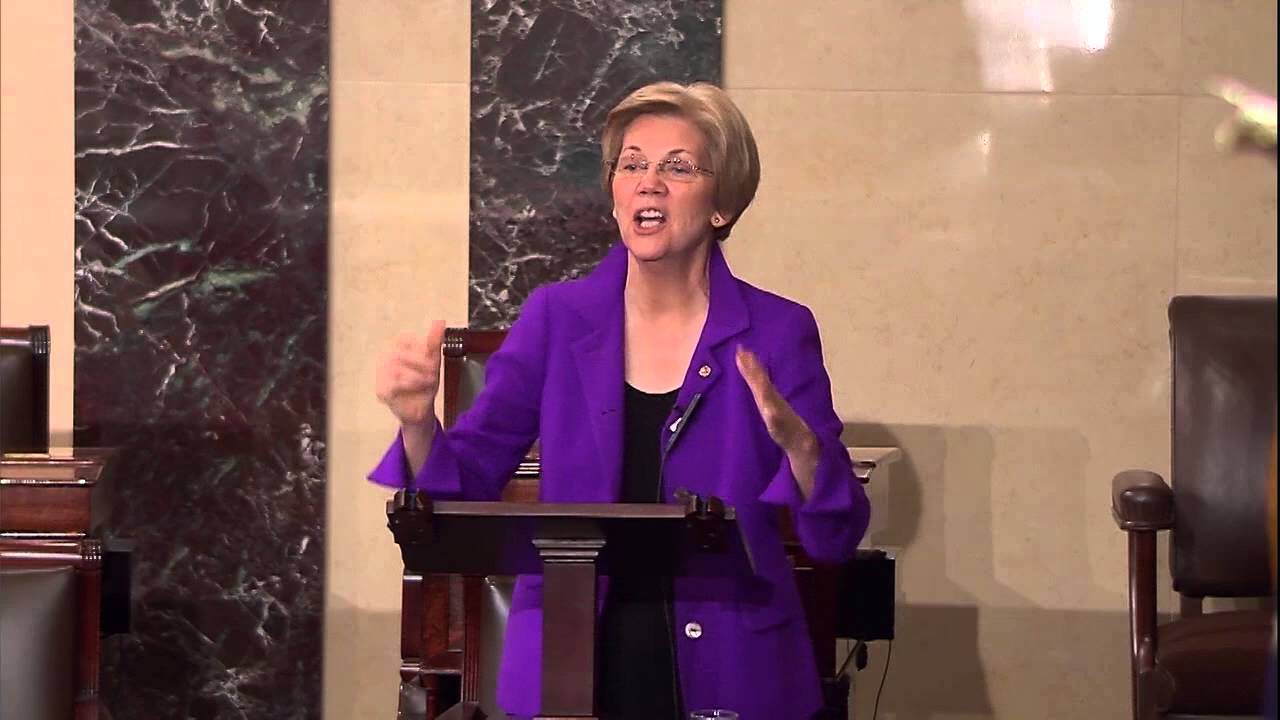 Senator Elizabeth Warren Calls for Action to Root Out Influence of Money in Politics