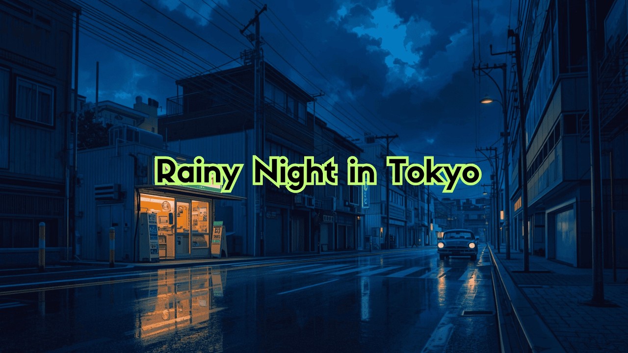 Rainy Night in Tokyo 🌧️ Cozy Lofi Ambience for Relax & Sleep