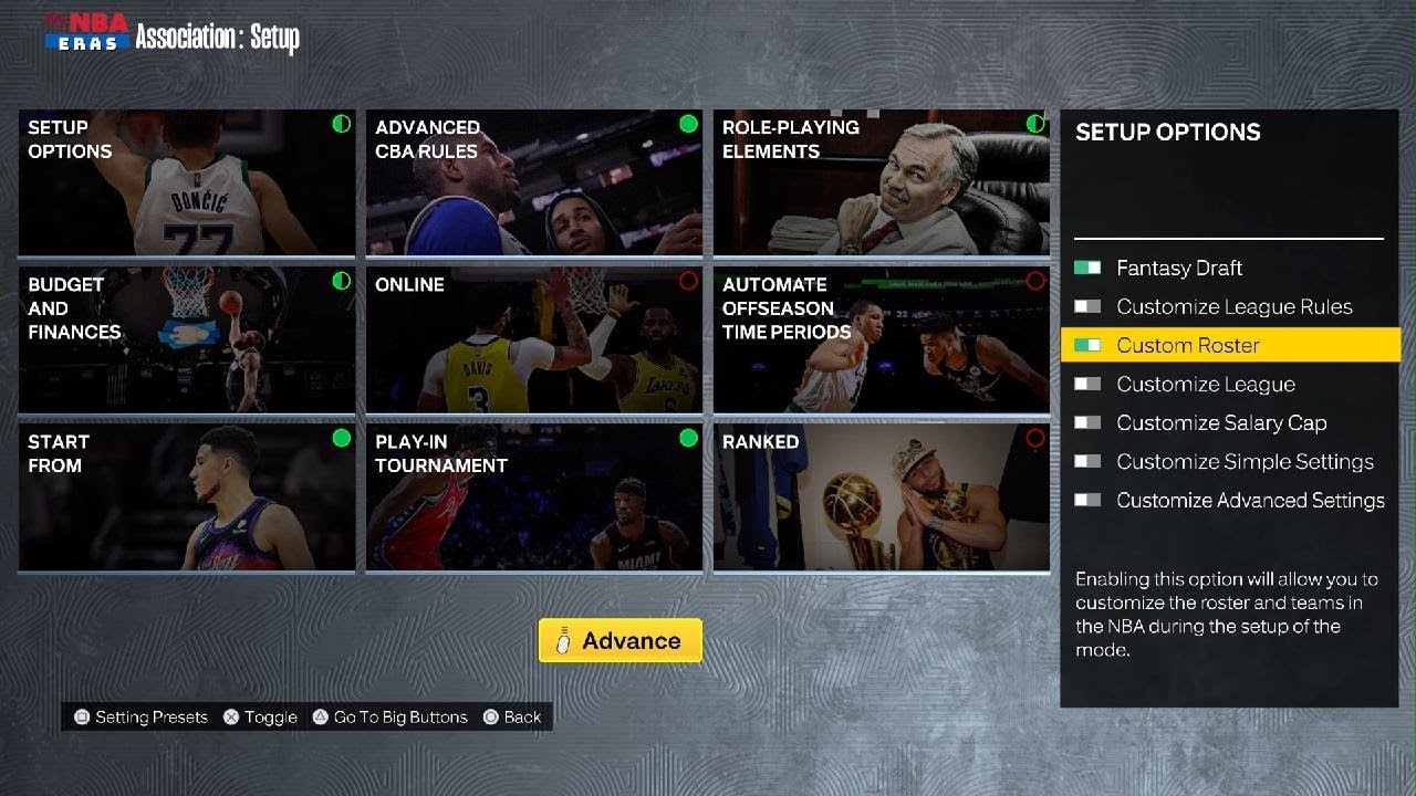 NBA 2K23 How to use all time teams in a fantasy draft in MyLeague