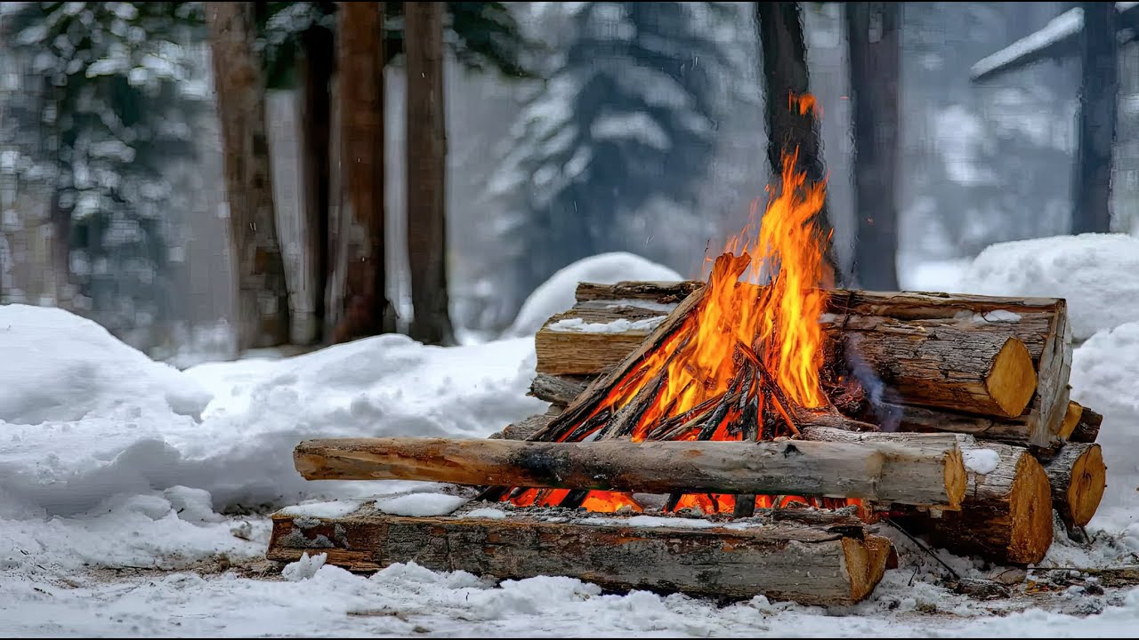 Falling Into Winter Calm — Soft Fireplace Sounds for Deep Sleep