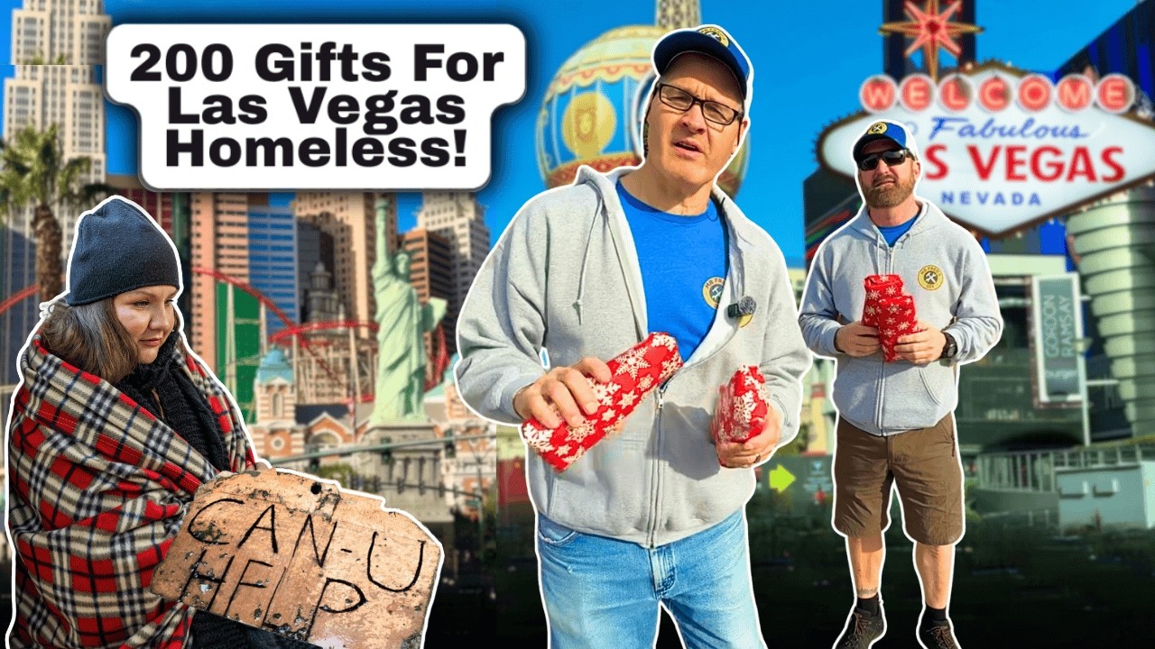 Giving 200 Homeless People Christmas Gifts