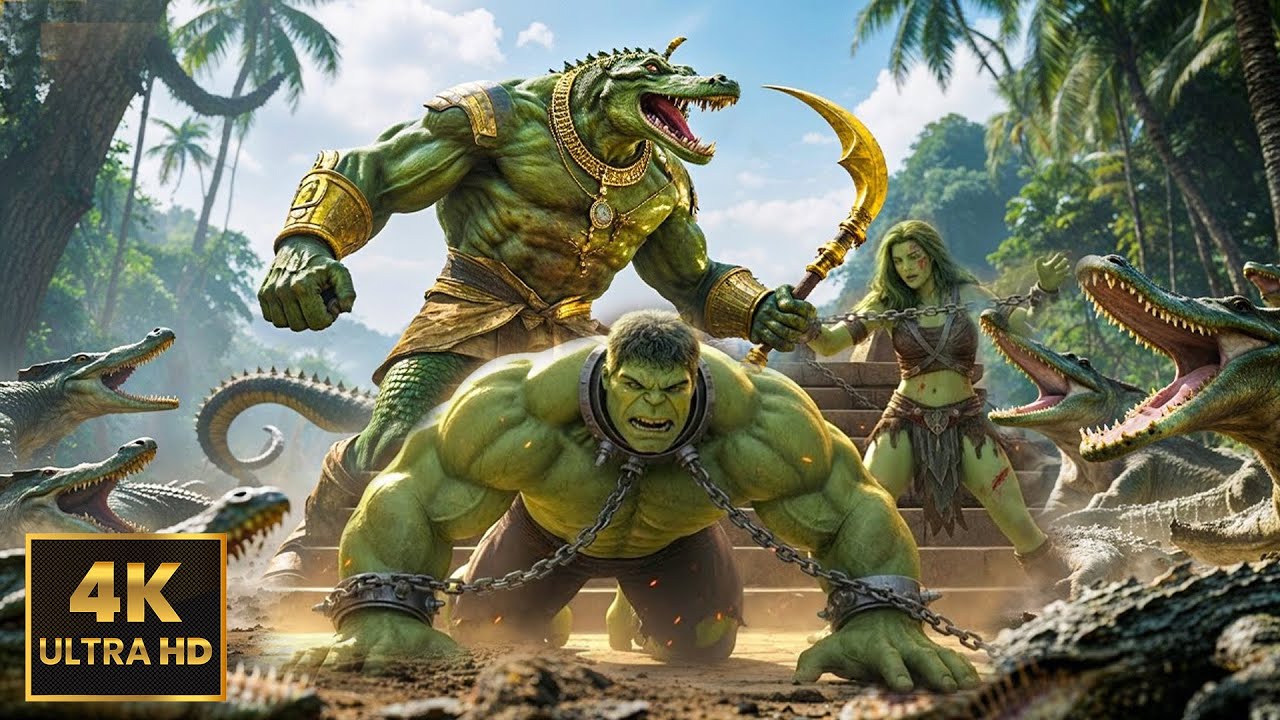 Hulk and King Kong vs Crocodile God: The Mysterious Rival on Skull Island Revealed