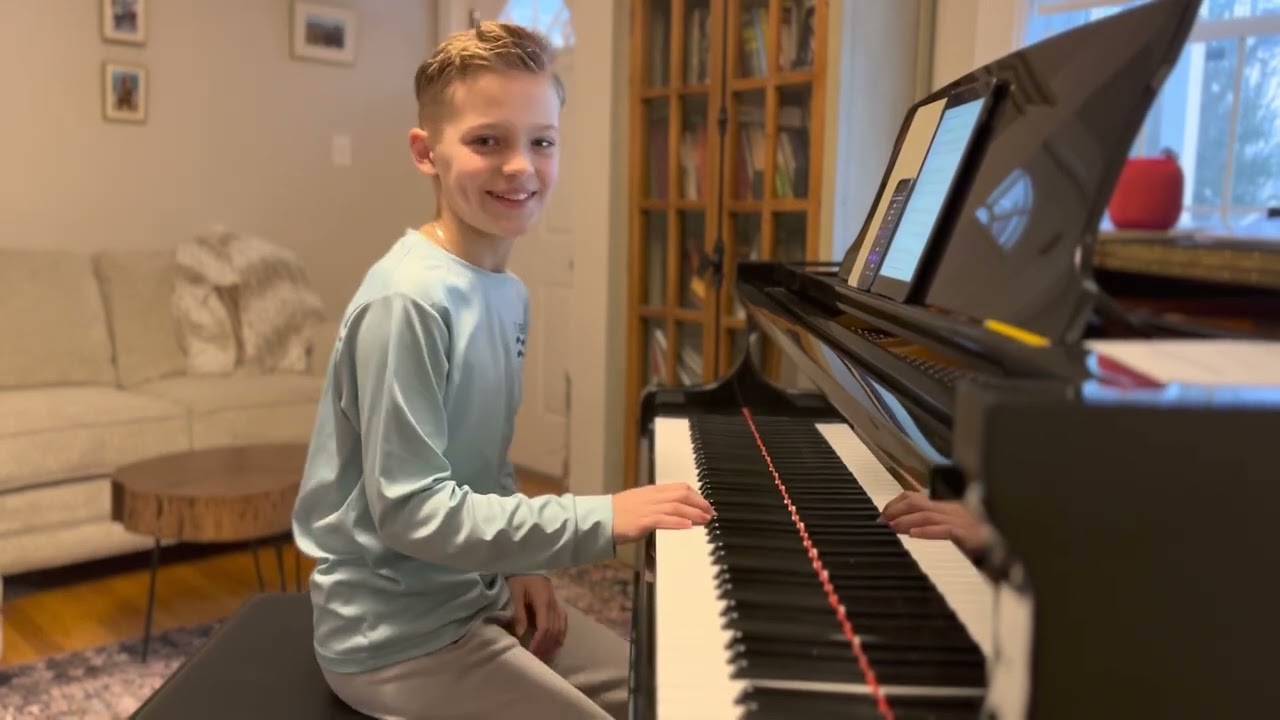 Ben Kidwell playing Billy Joel’s Summer Highland Falls 10 years old