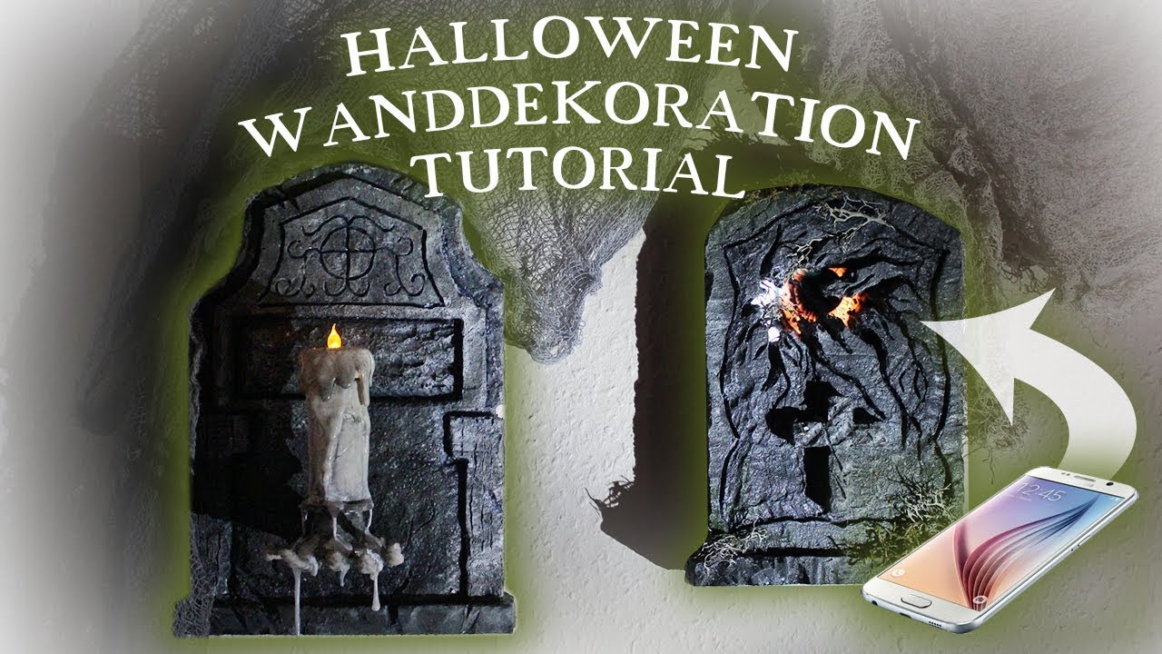 Halloween Grabsteine TUTORIAL DIY DEUTSCH