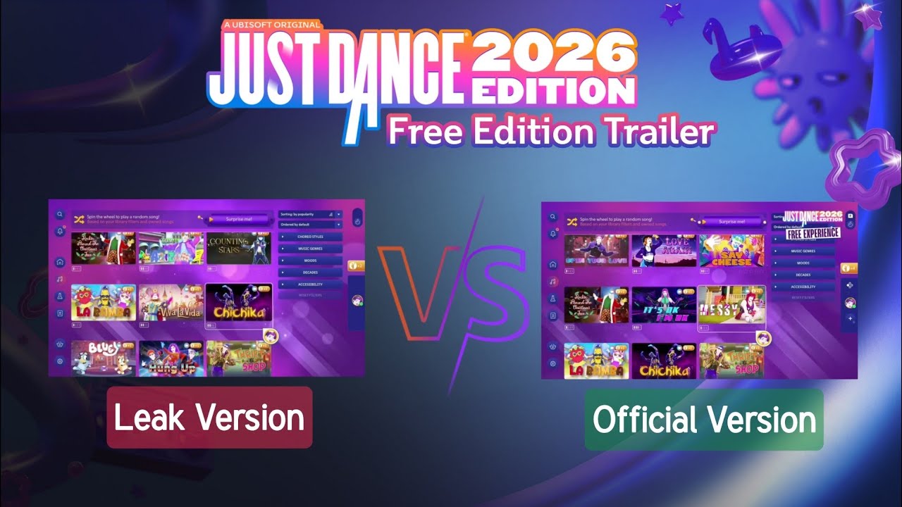 Трейлер Just Dance Free Edition | Утекшие данные против финальной версии